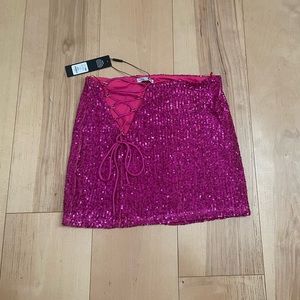 Fashion Nova Sequin Mini Skirt